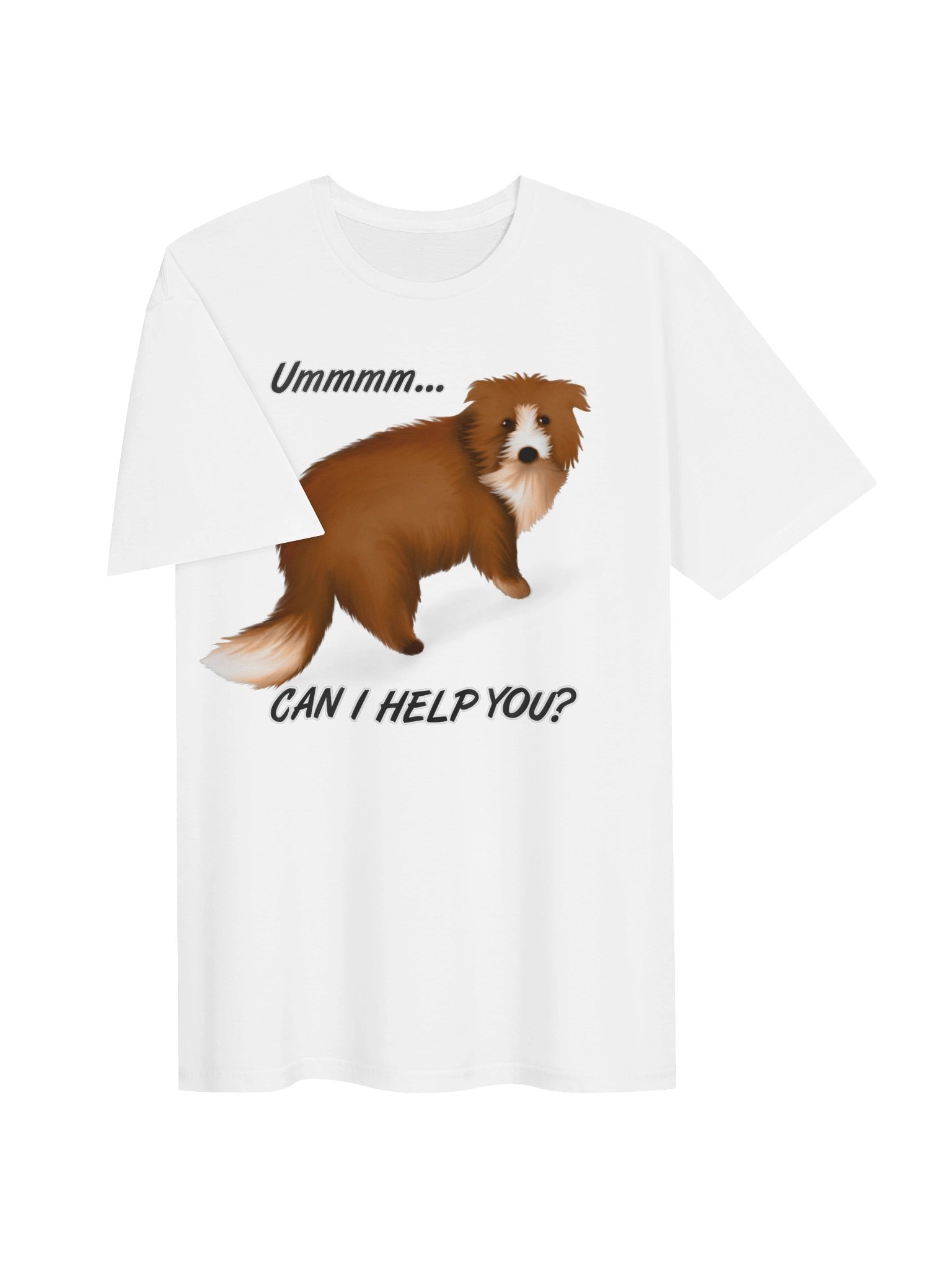 Dog "Ummm... Can I Help You?" T-Shirt. Unisex Gildan Softstyle T-Shirt product image (2)