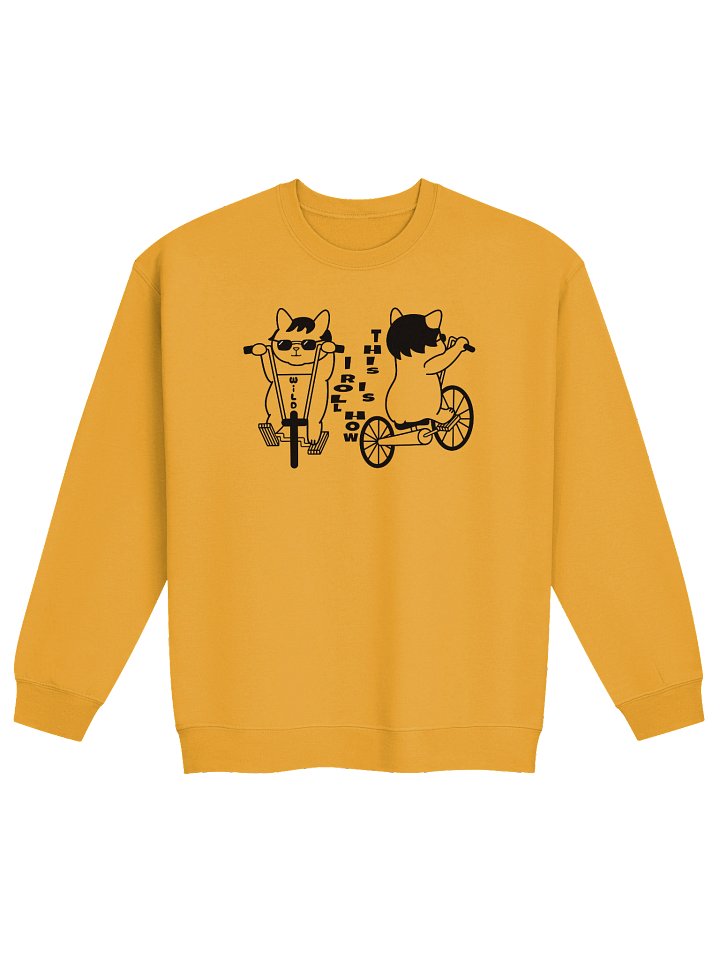 Goromi the Cat in Wig (Wild Biker) - Unisex Adult Sweatshirt product image (1)