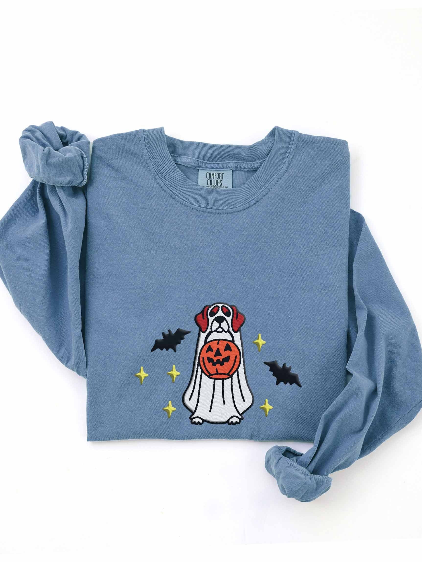 Halloween German Shorthaired Pointer(Liver Roan) Embroidered Long-Sleeve T-Shirt product image (1)