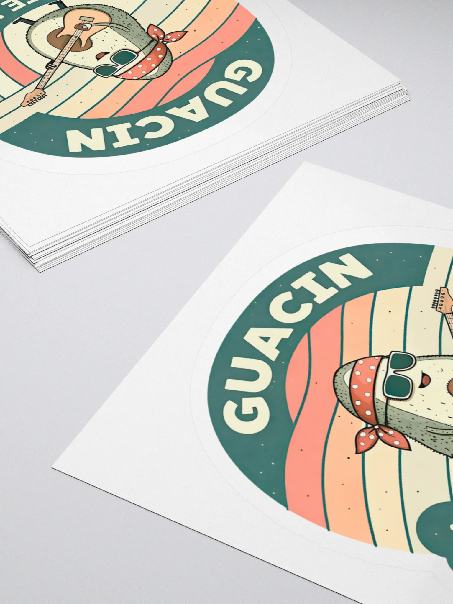Groovy Guacin' Guitar Sticker product image (11)