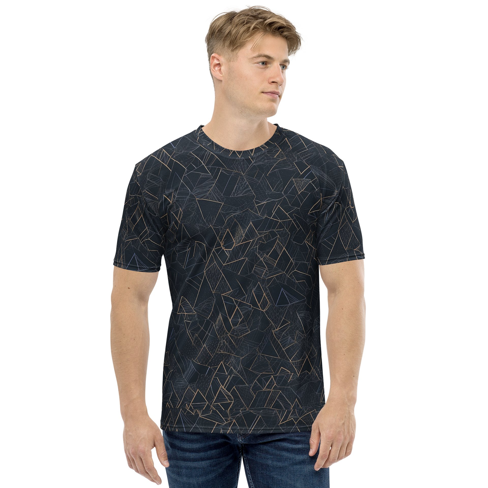 Bold Black Geometric Triangle Tee for Modern Style product image (2)