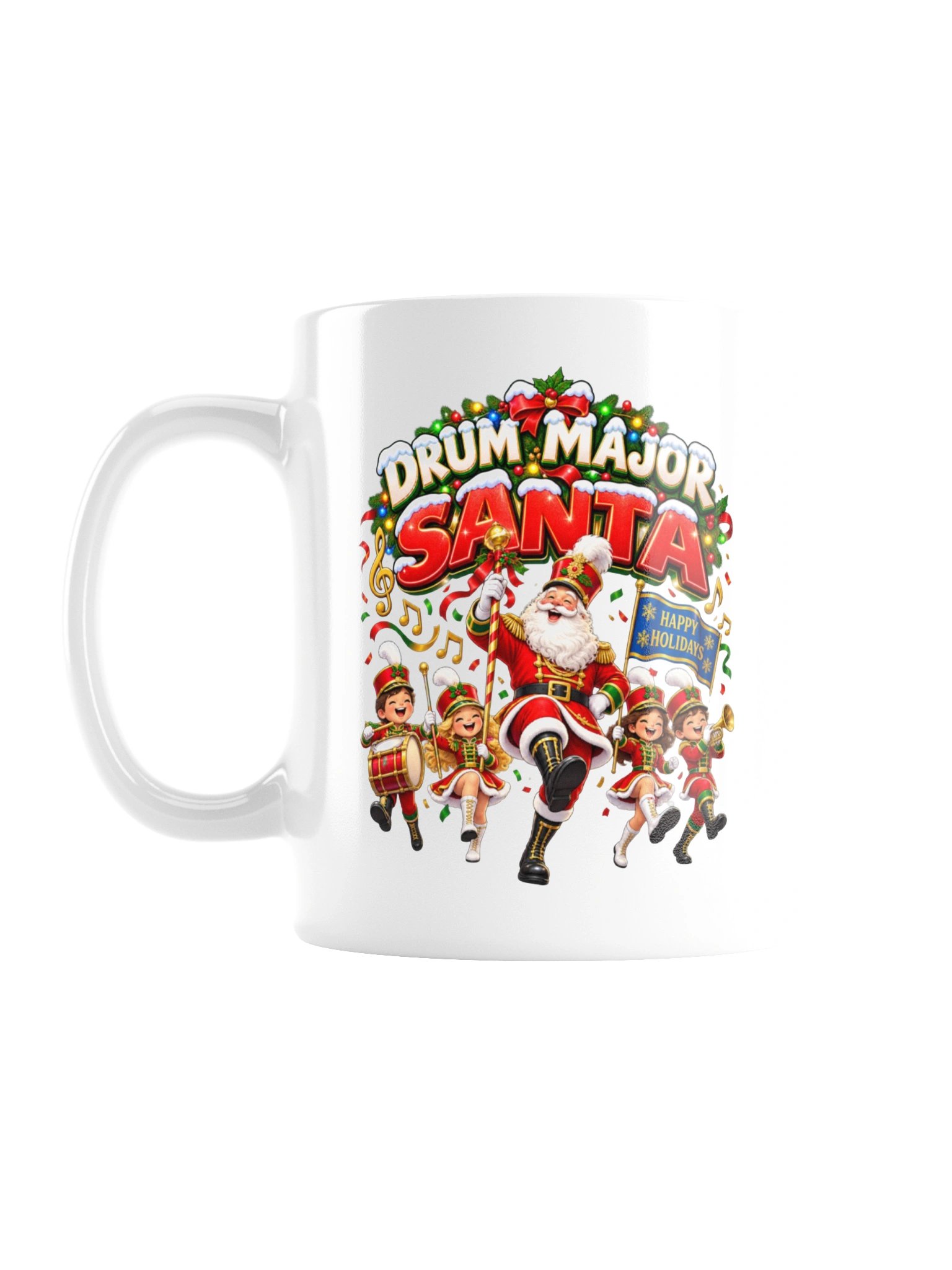 DRUM MAJOR SANTA — THE NORTH POLE MARCHING BAND - MUG product image (2)
