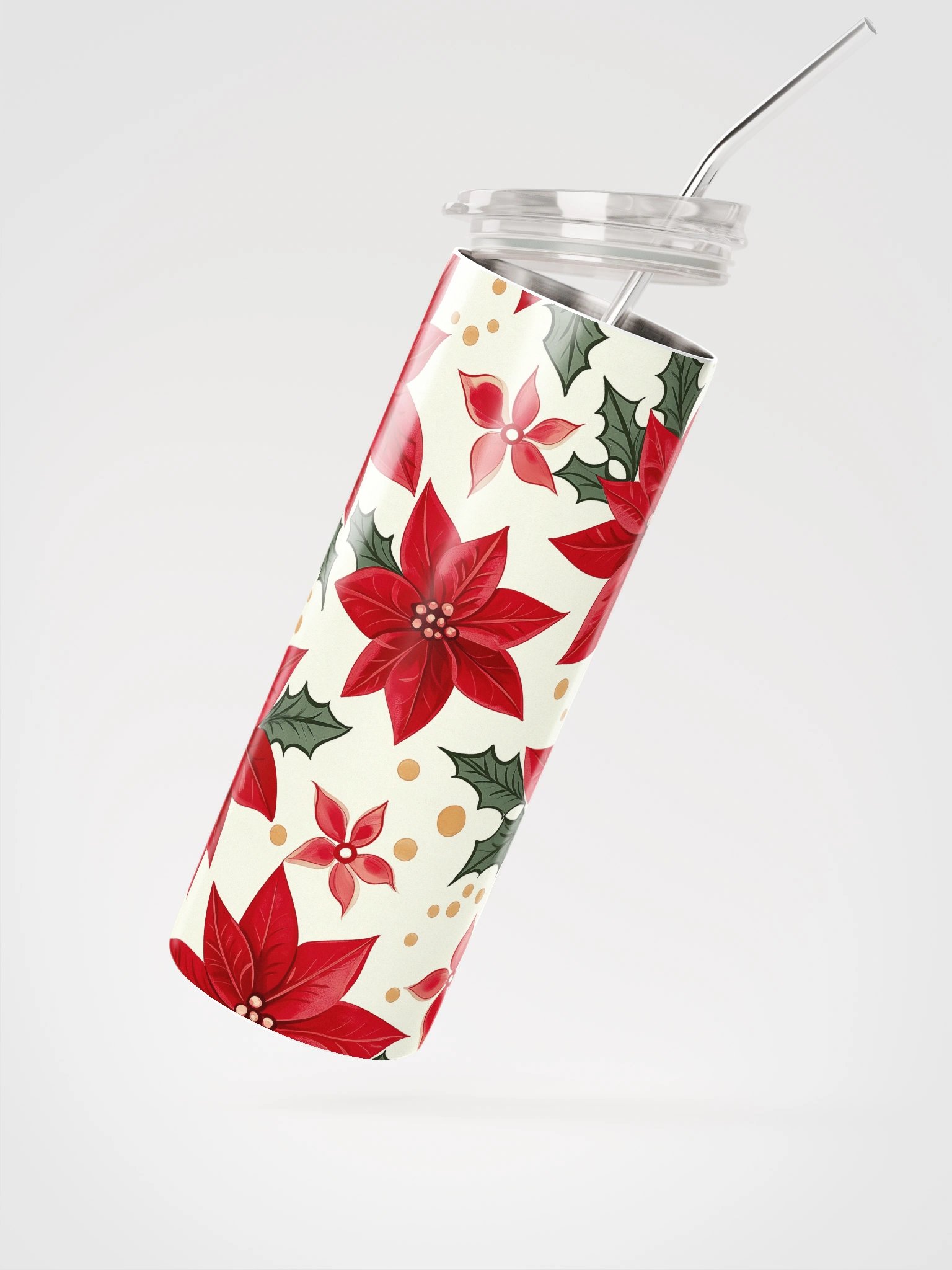 Poinsettia Stainless Steel Tumbler product image (2)