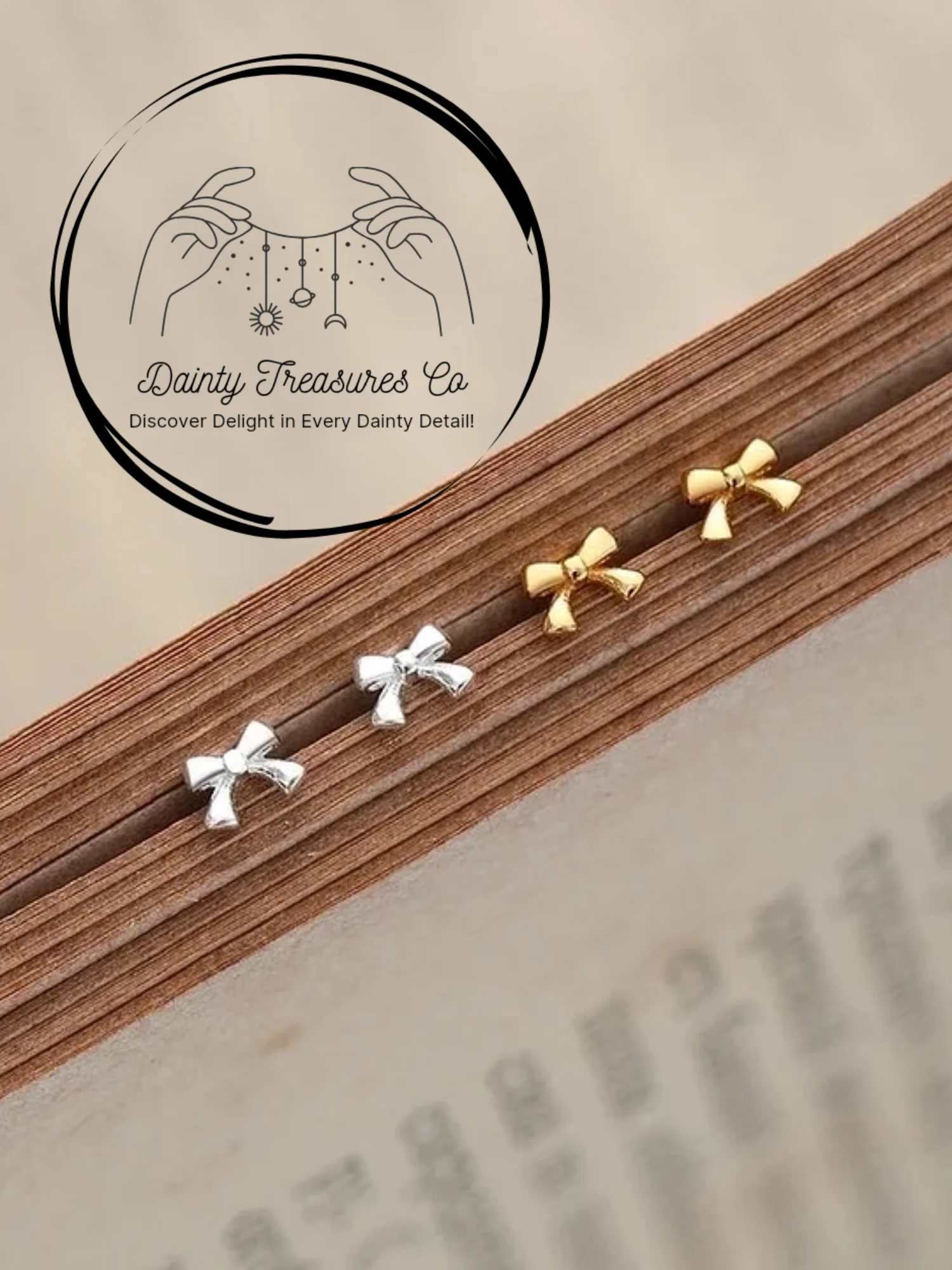 Dainty Bow Stud Earrings product image (2)