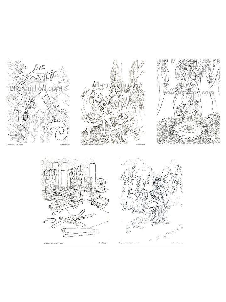 Little Dragons - Digital Coloring Pages product image (1)