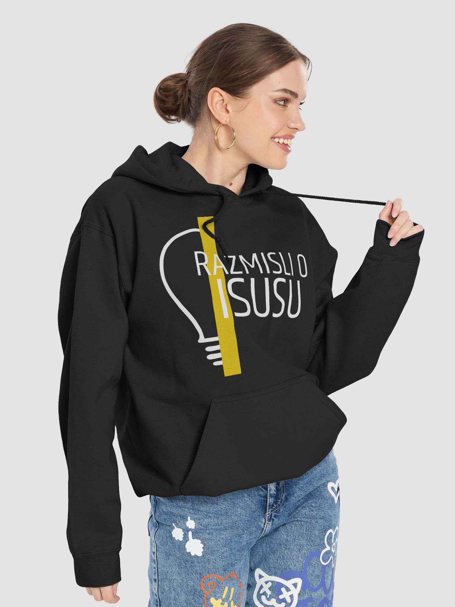 Croatian Think About Jesus Hoodie product image (7)