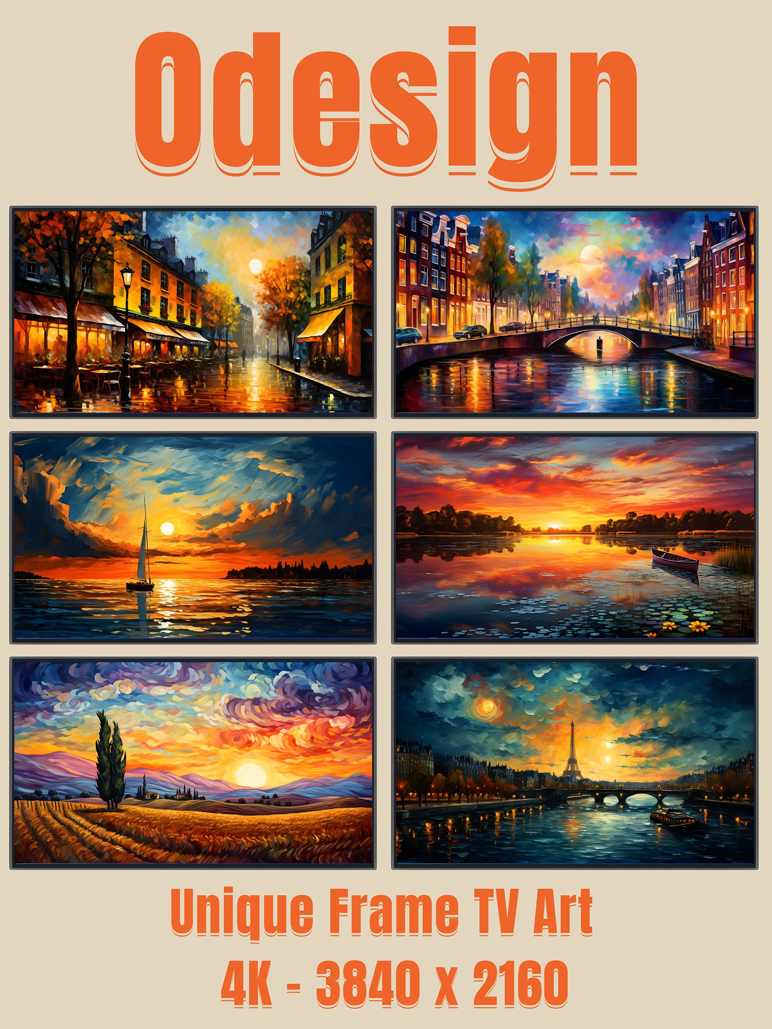 Cityscape and Landscape Frame TV Art product image (1)
