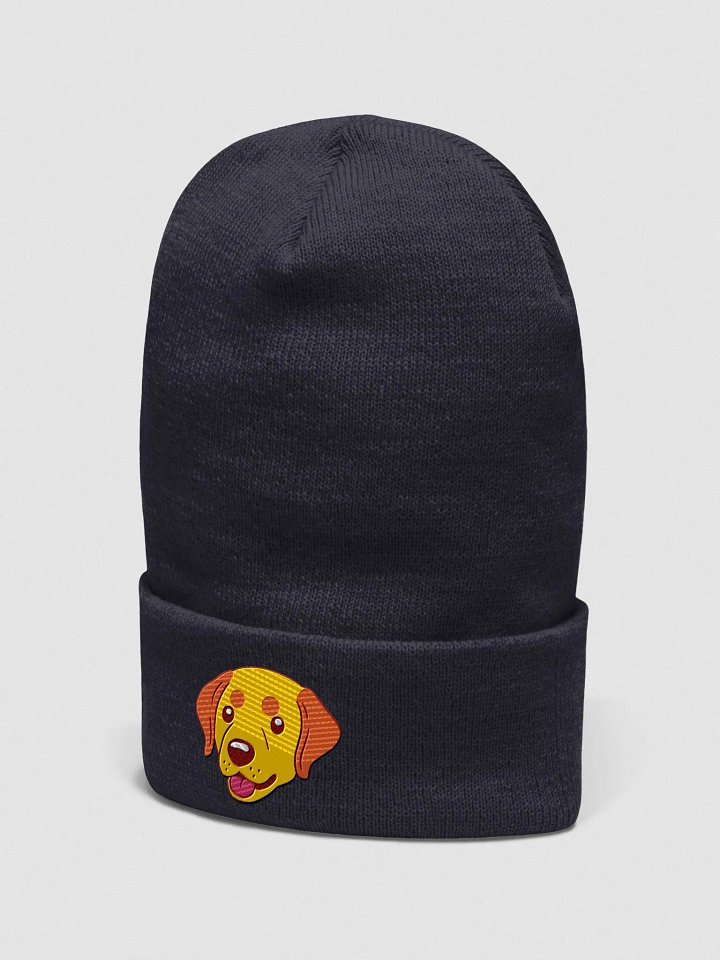 Happy Yellow Labrador Retriever Pup Cuffed Beanie product image (2)