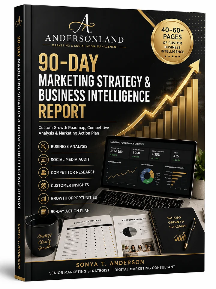 90 Day Marketing Strategy and Busines Intelligence Report product image (1)