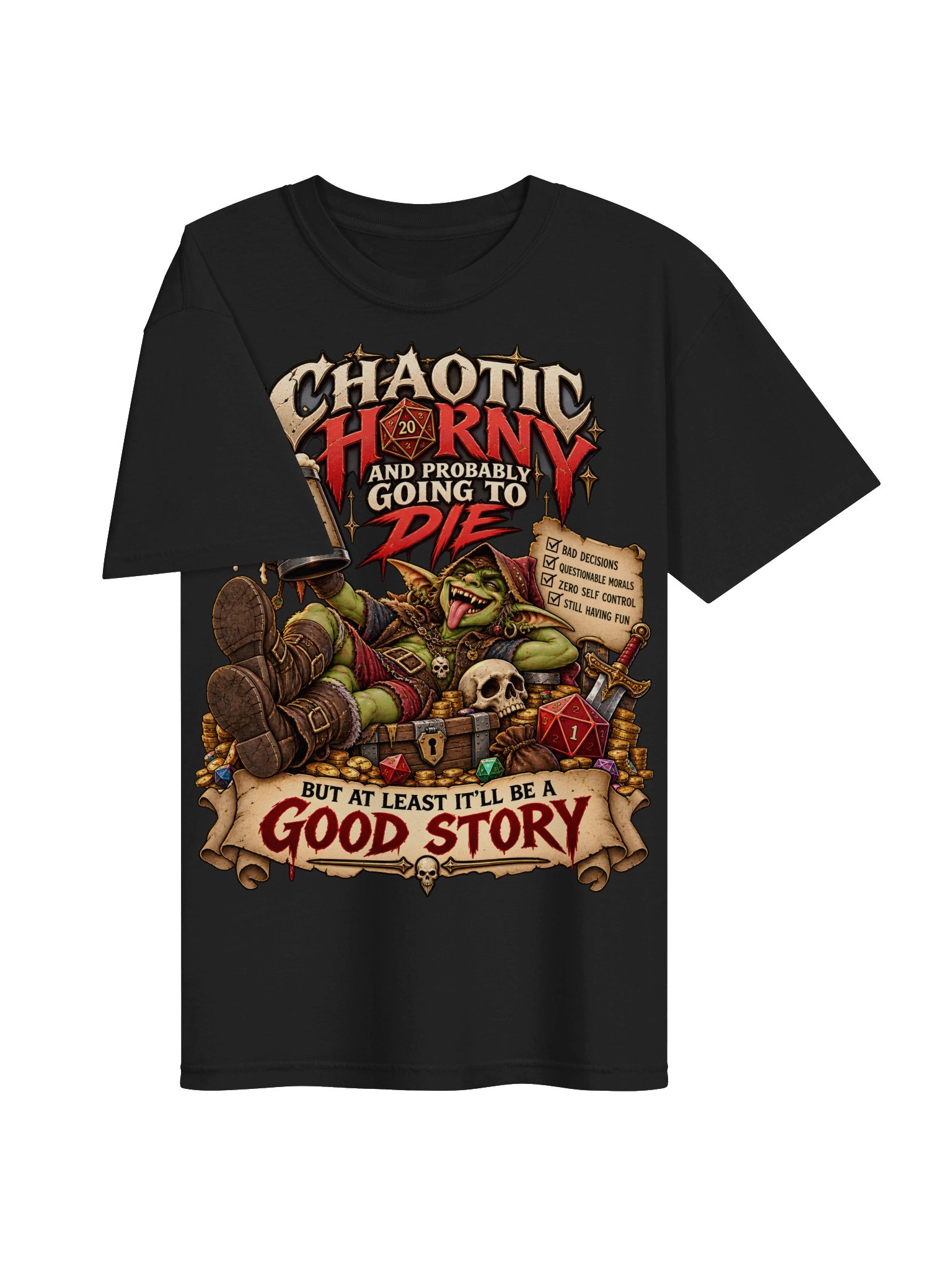 Chaotic Horny Goblin D&D Tee product image (4)