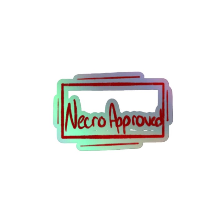 Necro Approved Holographic Sticker Sheet product image (2)