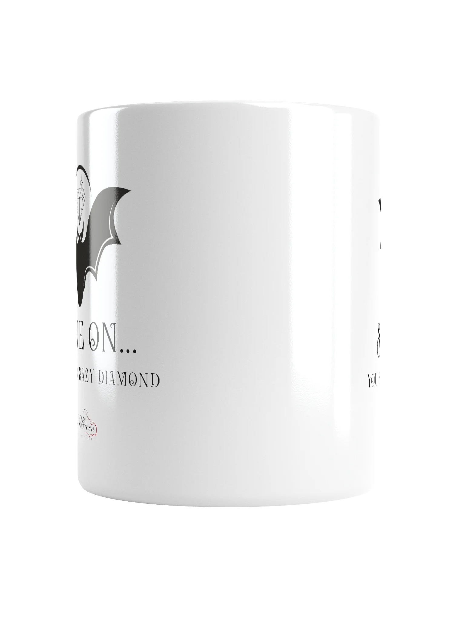 Cute Cartoon Bat Duo White Glossy Mug product image (16)