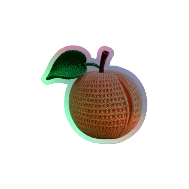 CozyAvocado Kiss-Cut Holographic Sticker Sheet Peach #1 product image (2)