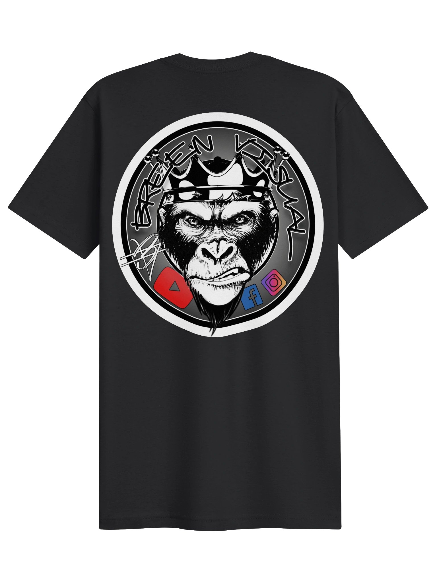 BreenVisual Crowned Ape Tee [white font] product image (2)