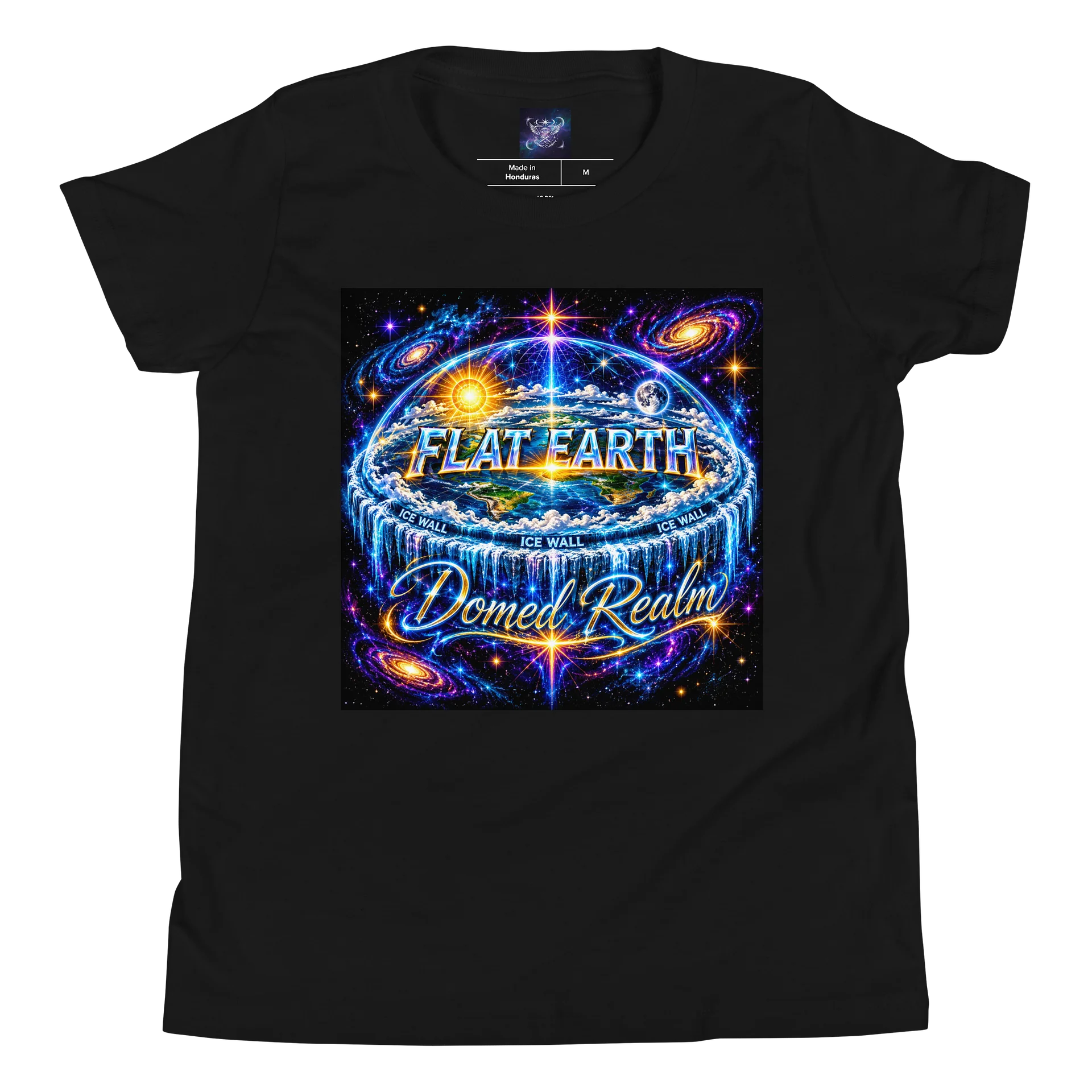 Cosmic Flat Earth Youth T-Shirt product image (4)