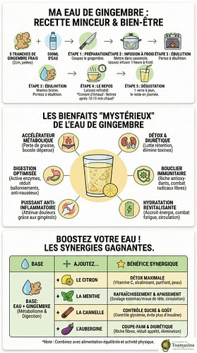 Et si une simple boisson maison pouvait transformer votre routine bien-être ? L'eau de gingembre s'impose comme l'alliée minc...