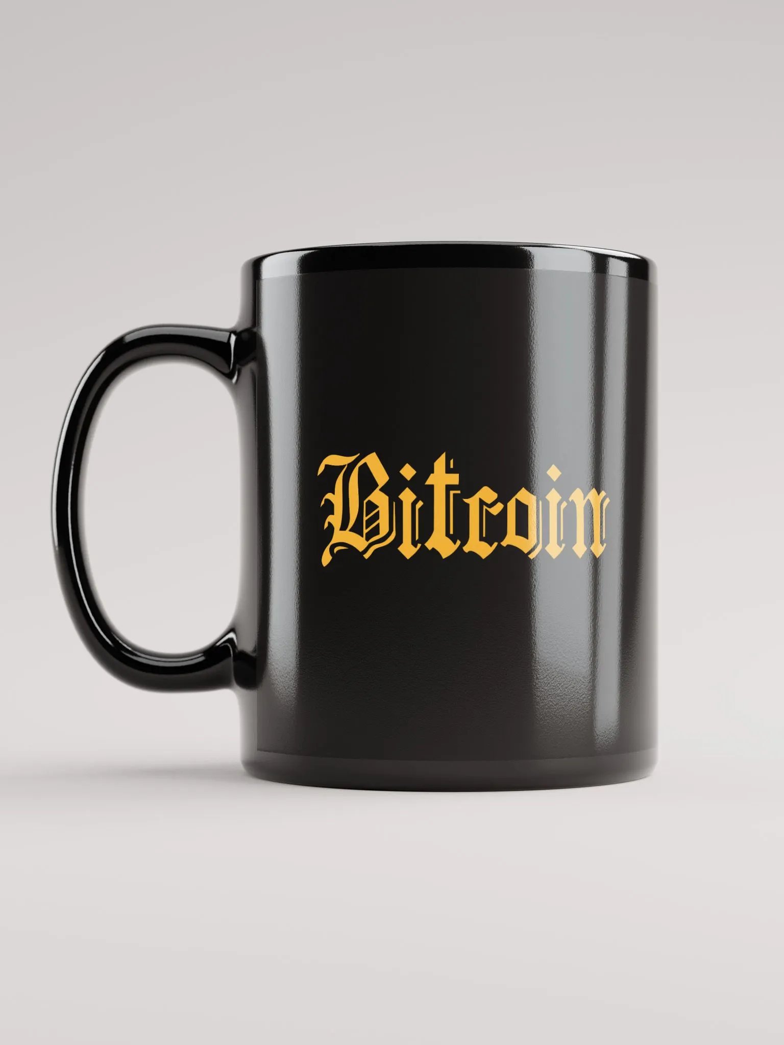 Bitcoin Gold Old English Lettering Mug product image (1)
