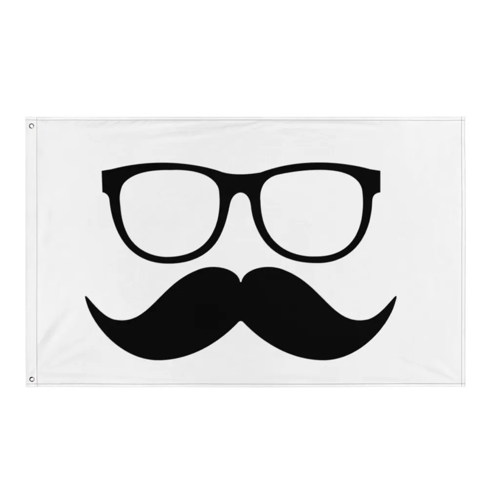 Black Moofstache Flag product image (1)