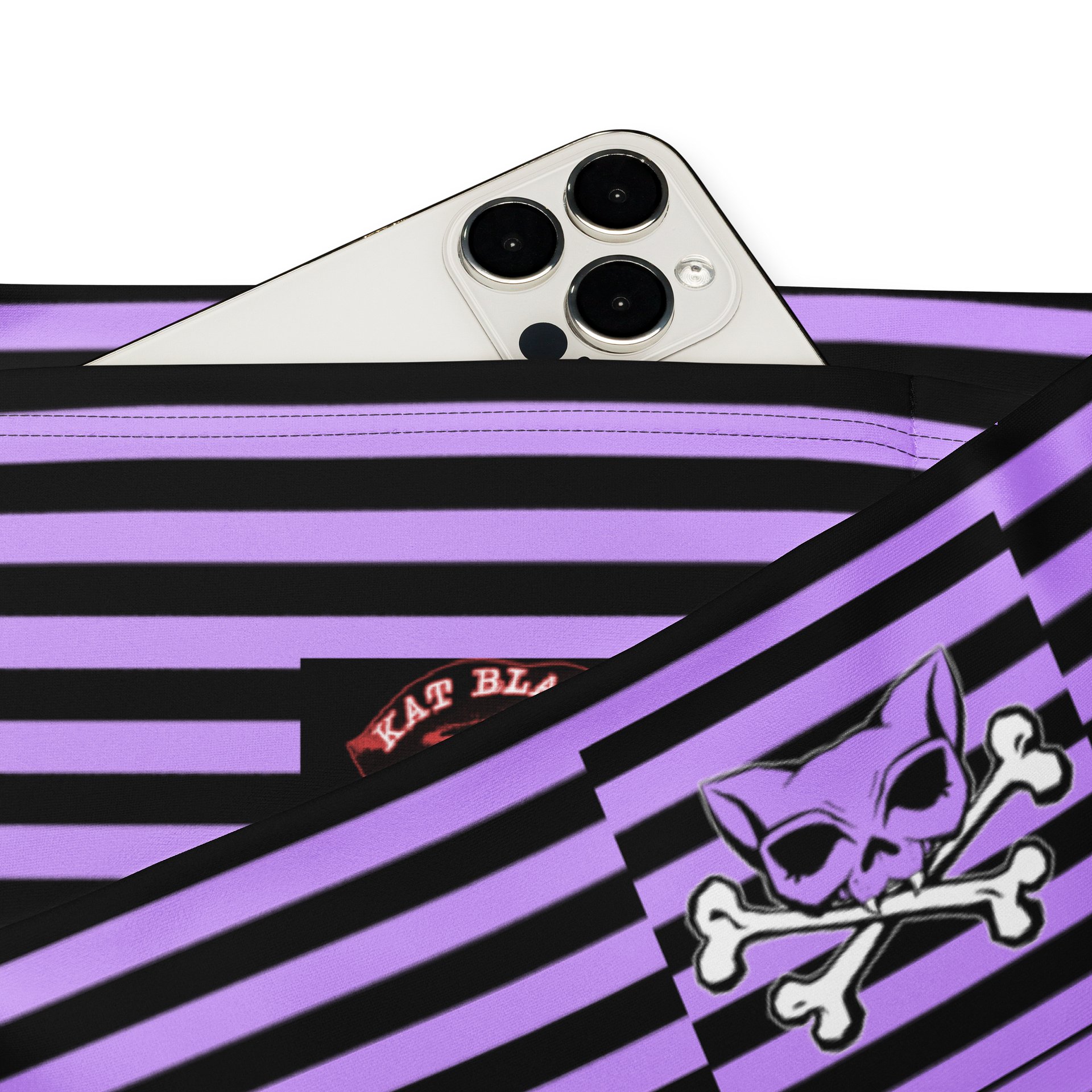 Purple and Blaque Stripped Kat Skull Flares product image (3)