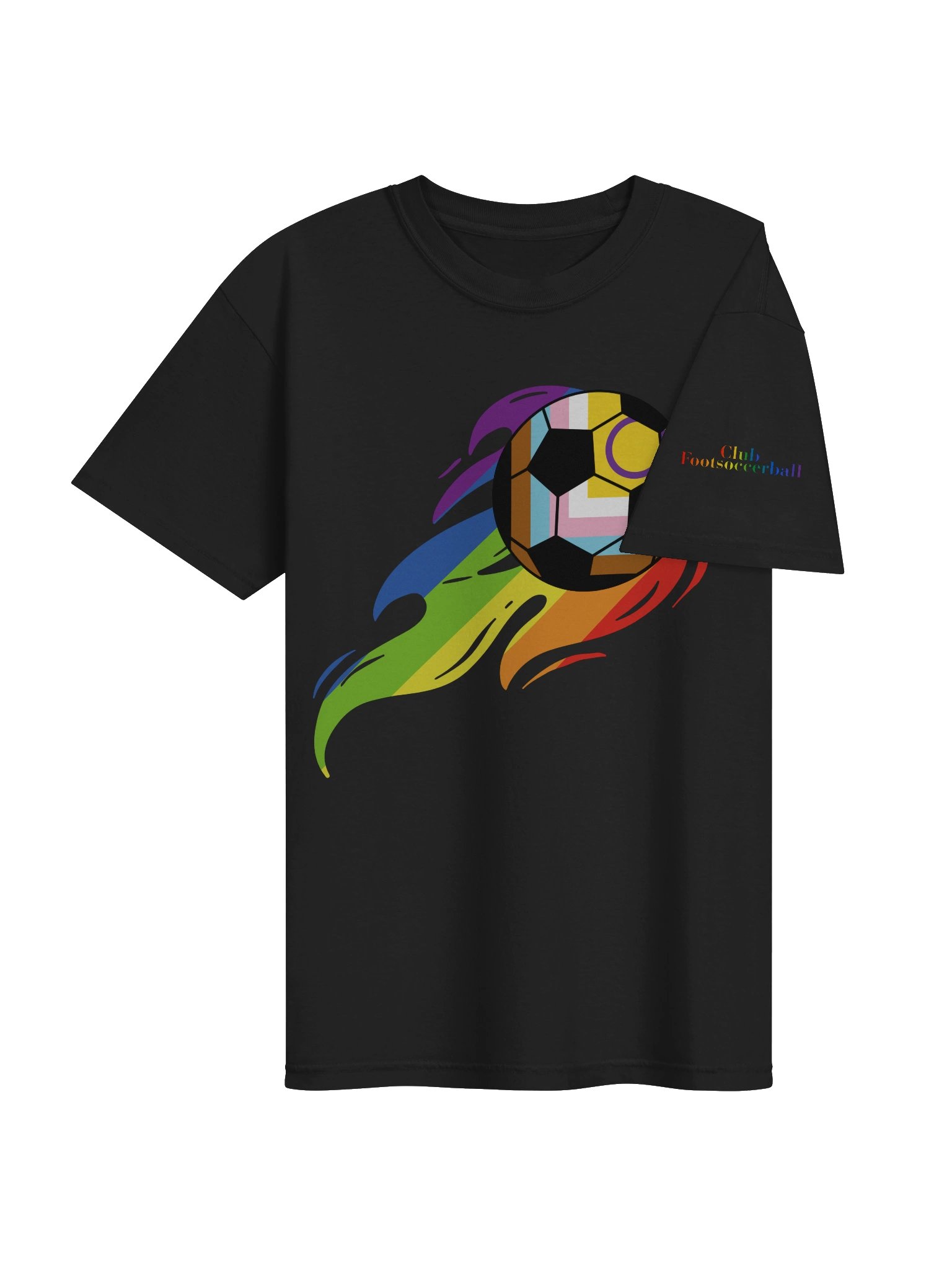 Pride Flaming Soccer Ball Comfort Tee product image (4)