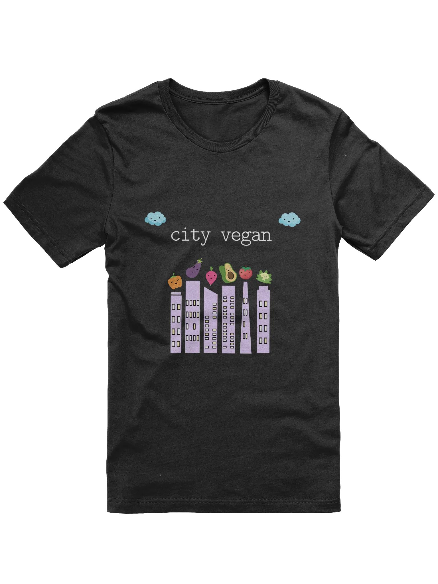 “City Vegan” Unisex Black T-Shirt product image (2)