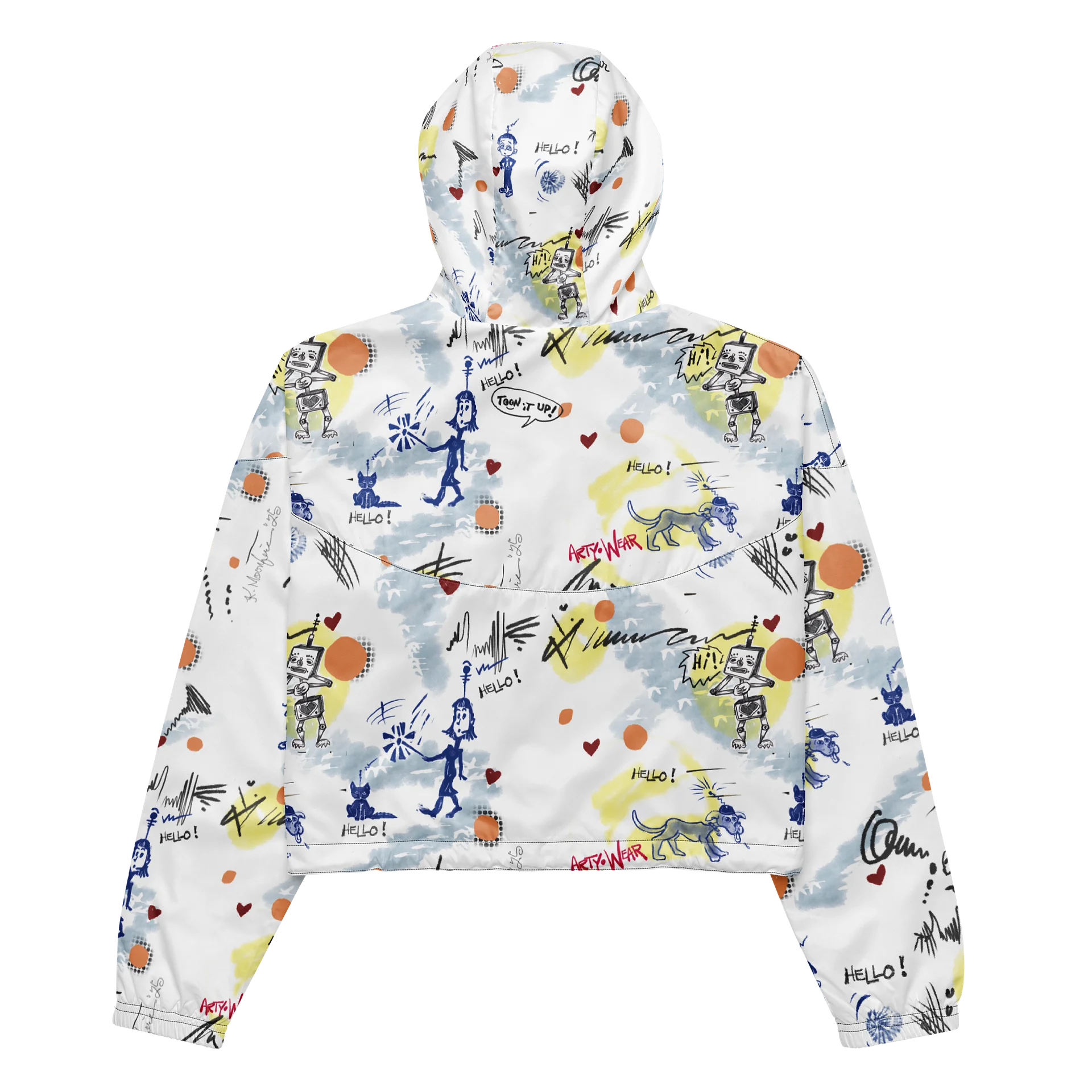 Women's Crop Windbreaker 'Hello Toon' product image (2)