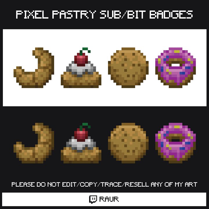 Twitch Pixel Pastries - Sub/Bit Badges product image (1)
