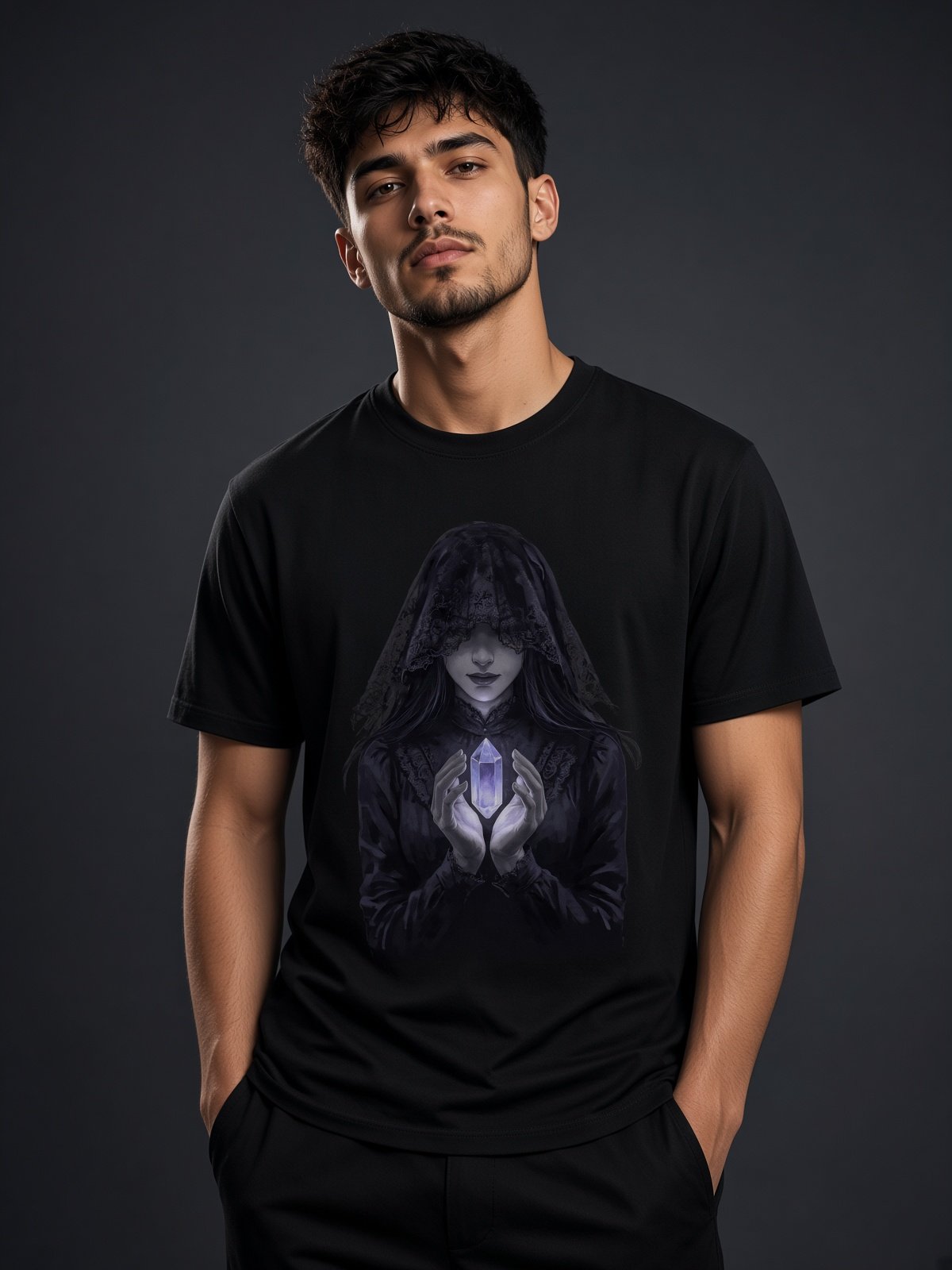 The Crystal Seer // Shrouded Amethyst Heavyweight Tee product image (2)