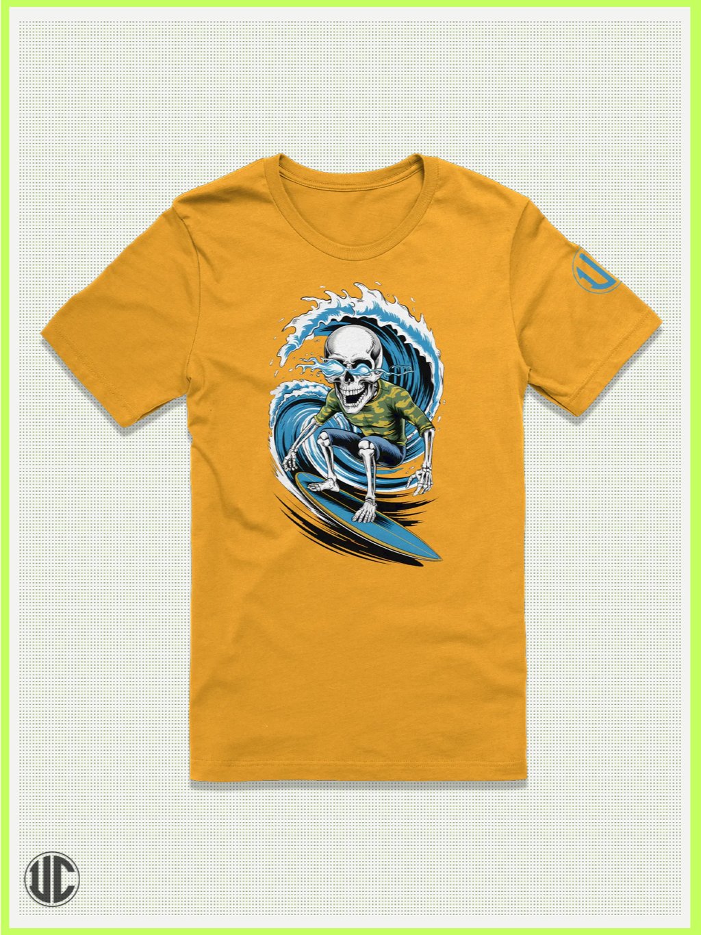 Wave Hunter – Skull Surfer Graphic T-Shirt product image (1)