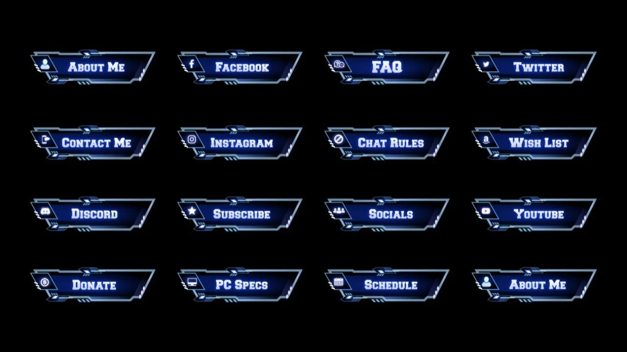 Sharp Blue Twitch Panels product image (2)