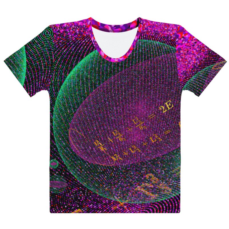Poinsot's Pixel Spaceship 4 - Physics of the Gyroscope Women's Crew Neck T-Shirt product image (3)