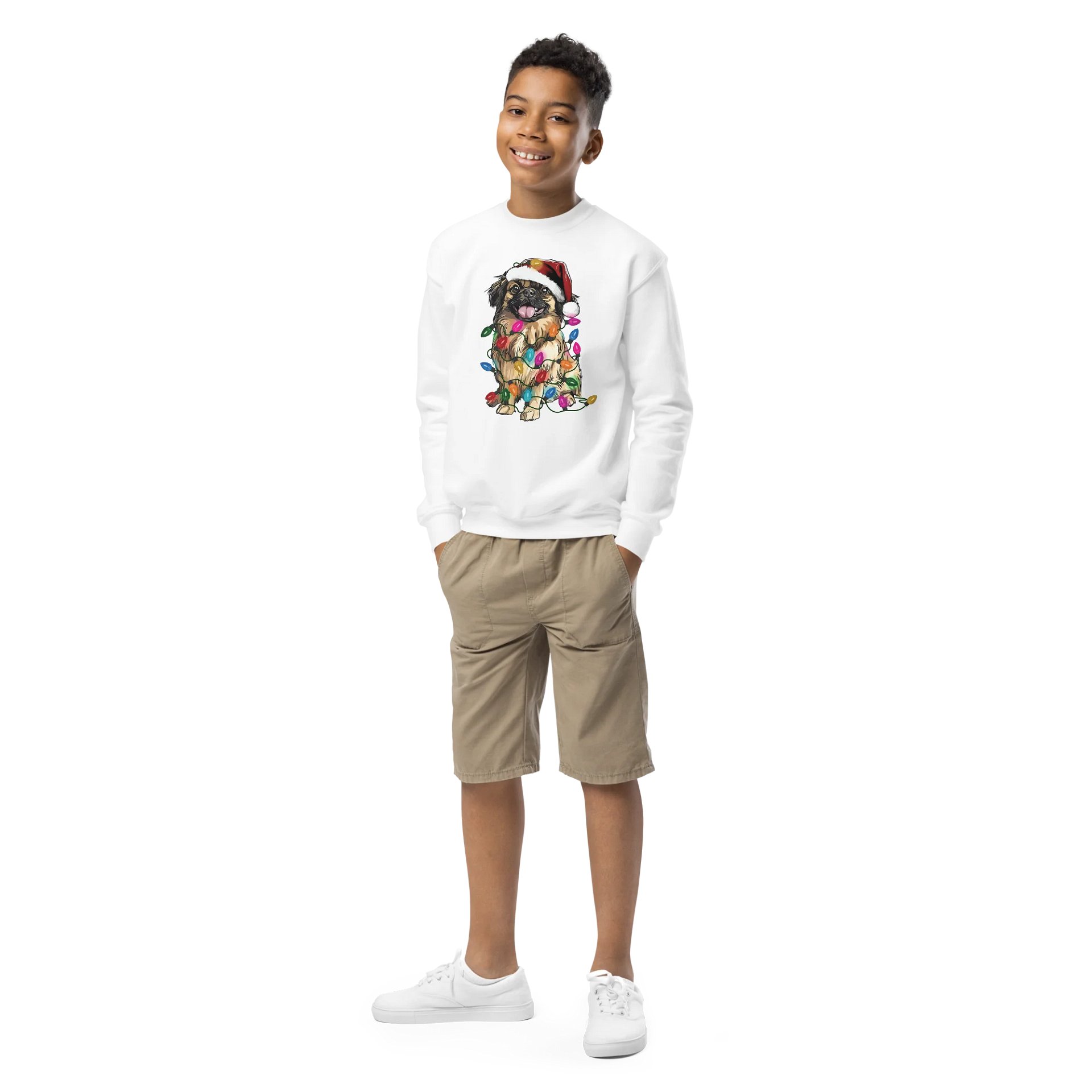 Funny Christmas Pekingese(Tan) Youth Sweatshirt product image (1)