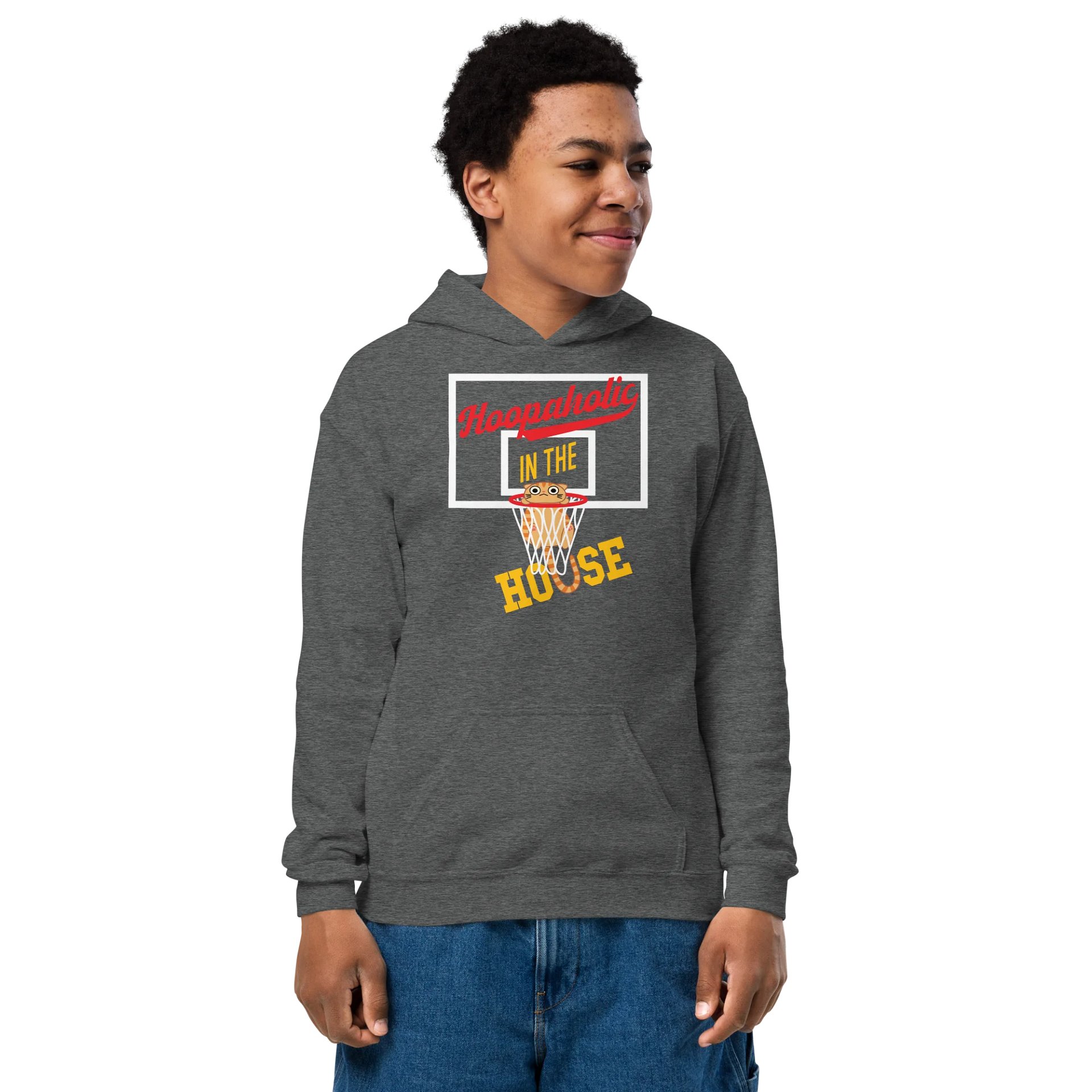 Basketball Cat (Hoopaholic IN THE HOUSE)- Unisex Youth Hoodie product image (11)
