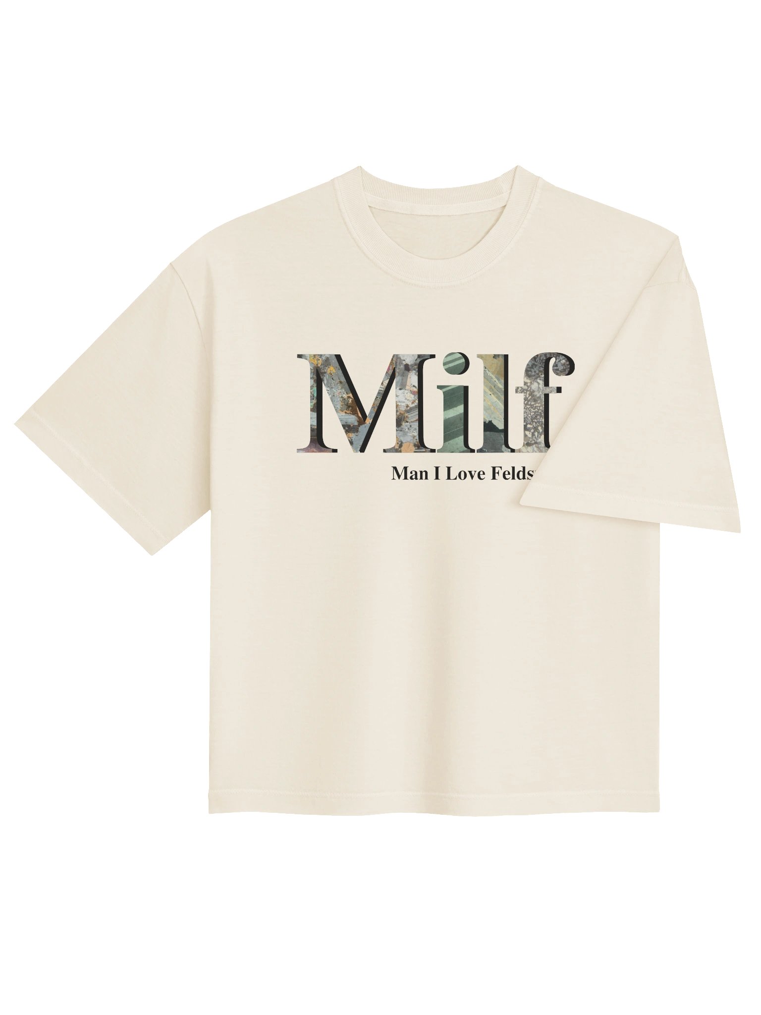 MILF text only white boxy tee product image (4)