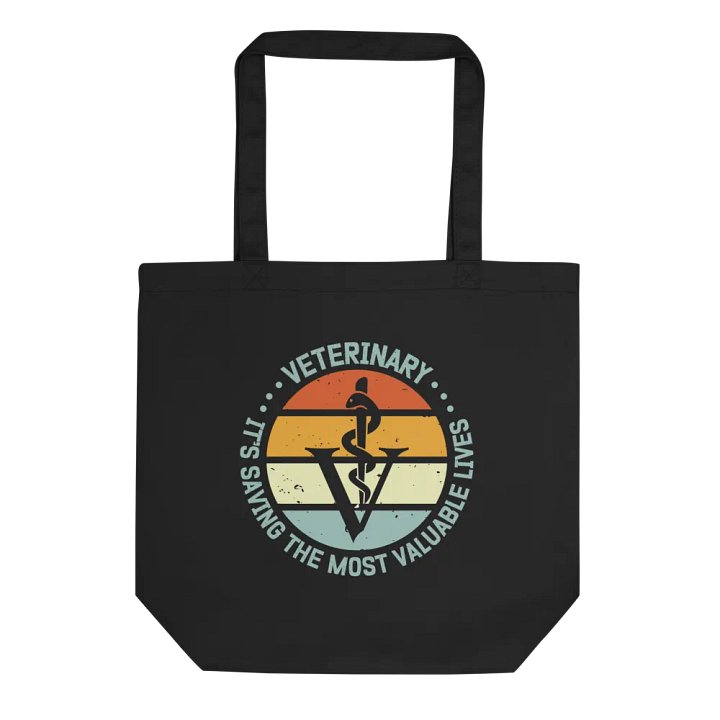 "saving the most valuable lives" black bag (medium size) product image (1)