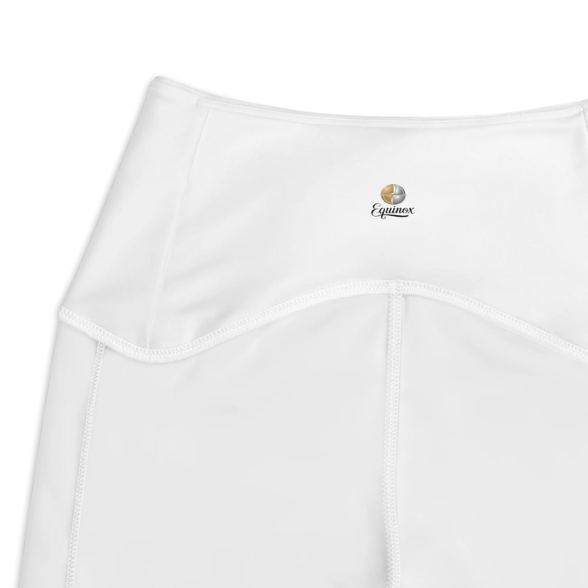 Equinox White High-Waisted Crossover Leggings with Pockets - UPF 50+ Sun Protection product image (3)