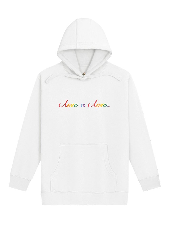 HOODIE - LOVE IS LOVE CURSIVE product image (1)