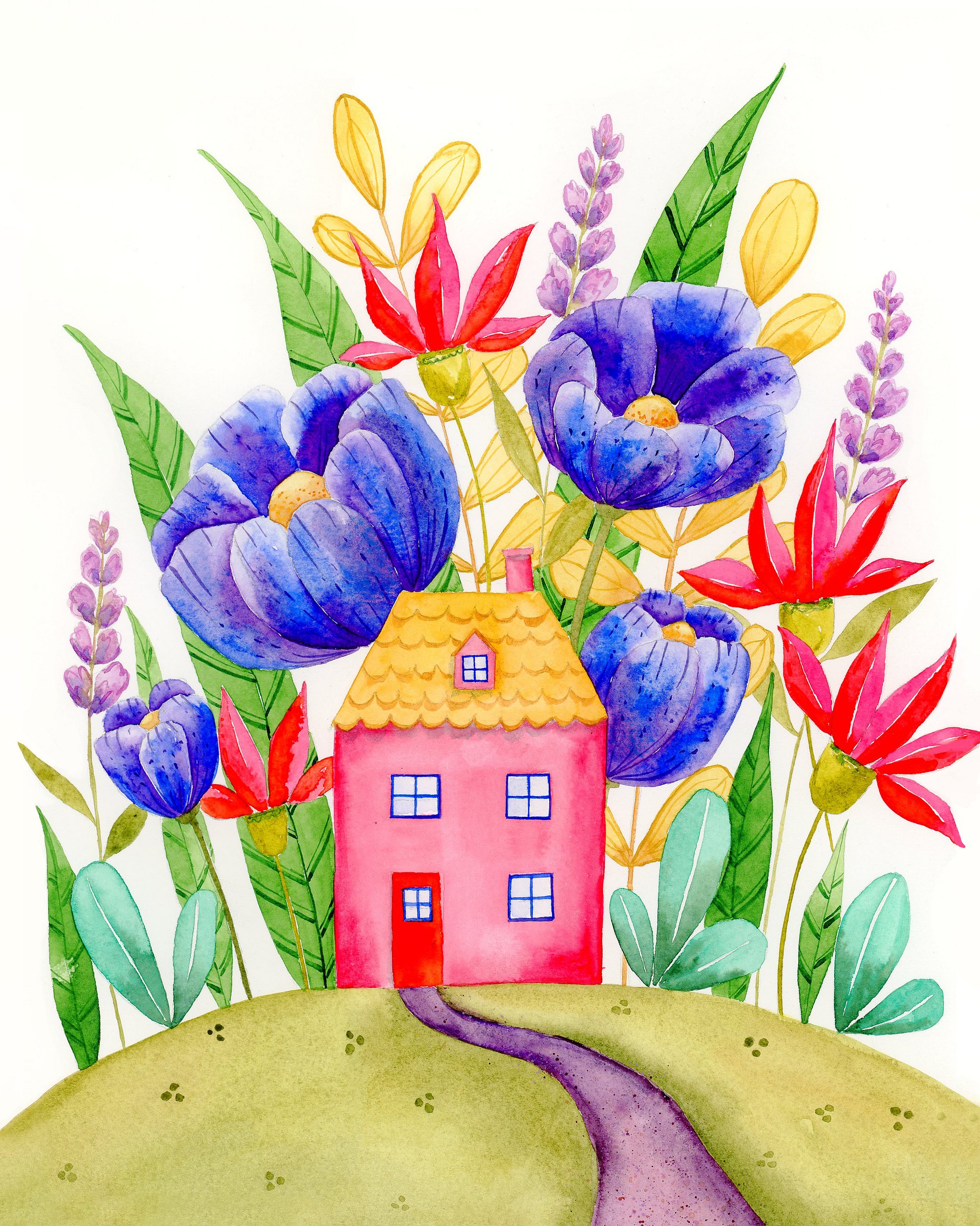Floral Watercolor Print - Pink Retreat - The BloomHouse Collection product image (2)