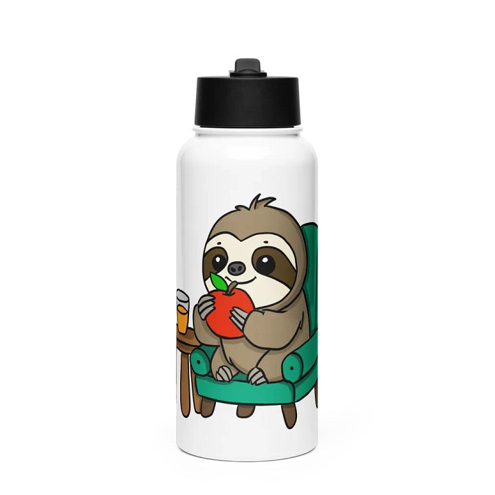 Stainless Steel Water bottle With Straw - Eating product image (1)