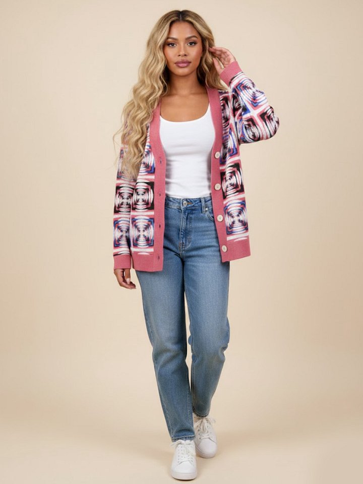 Swag Knit: Unisex Jacquard Cardigan product image (1)