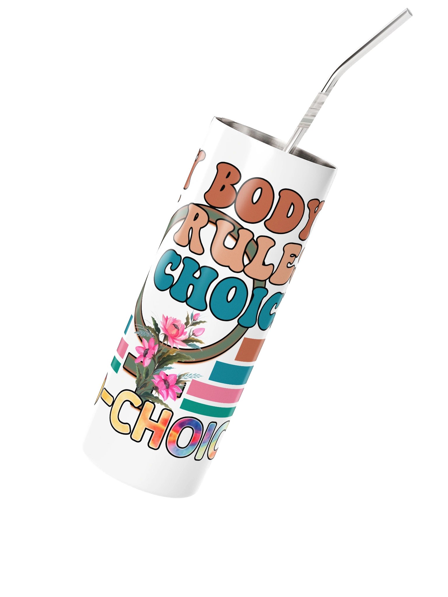 Empowerment Floral Stainless Steel Tumbler product image (2)