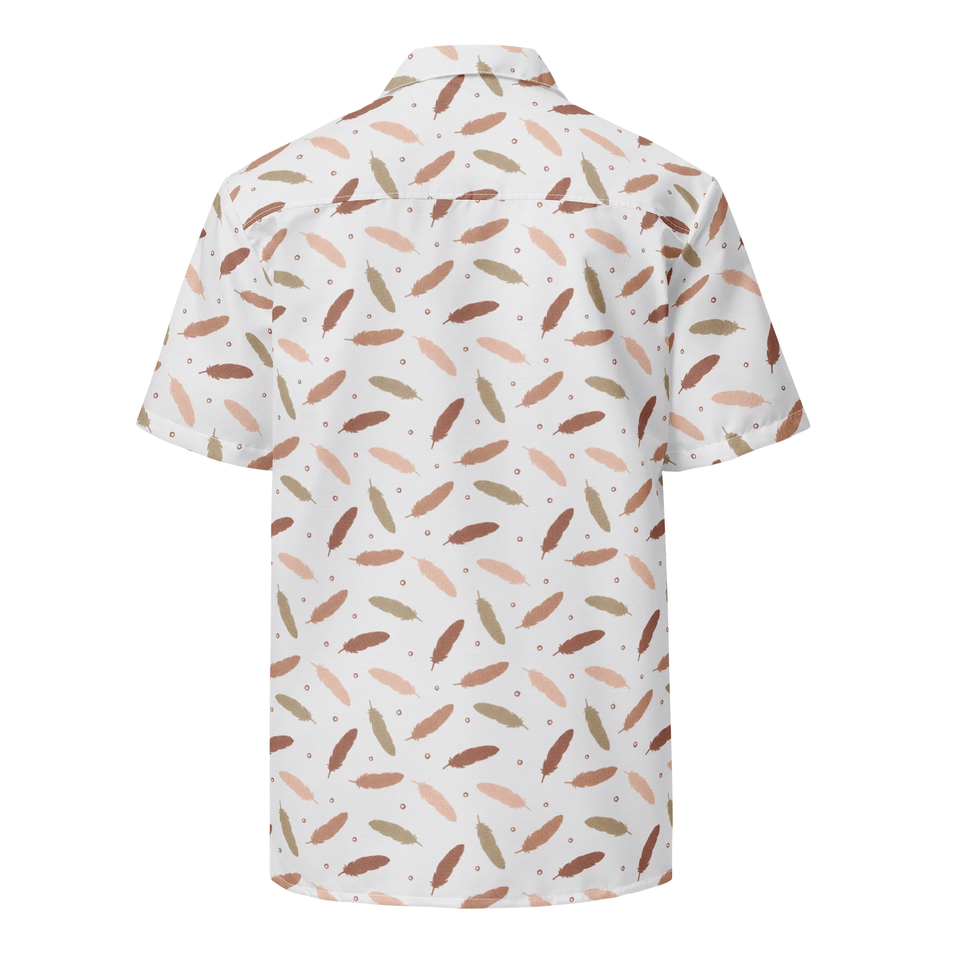 Mocha Mousse Feathers Hawaiian Shirt product image (2)