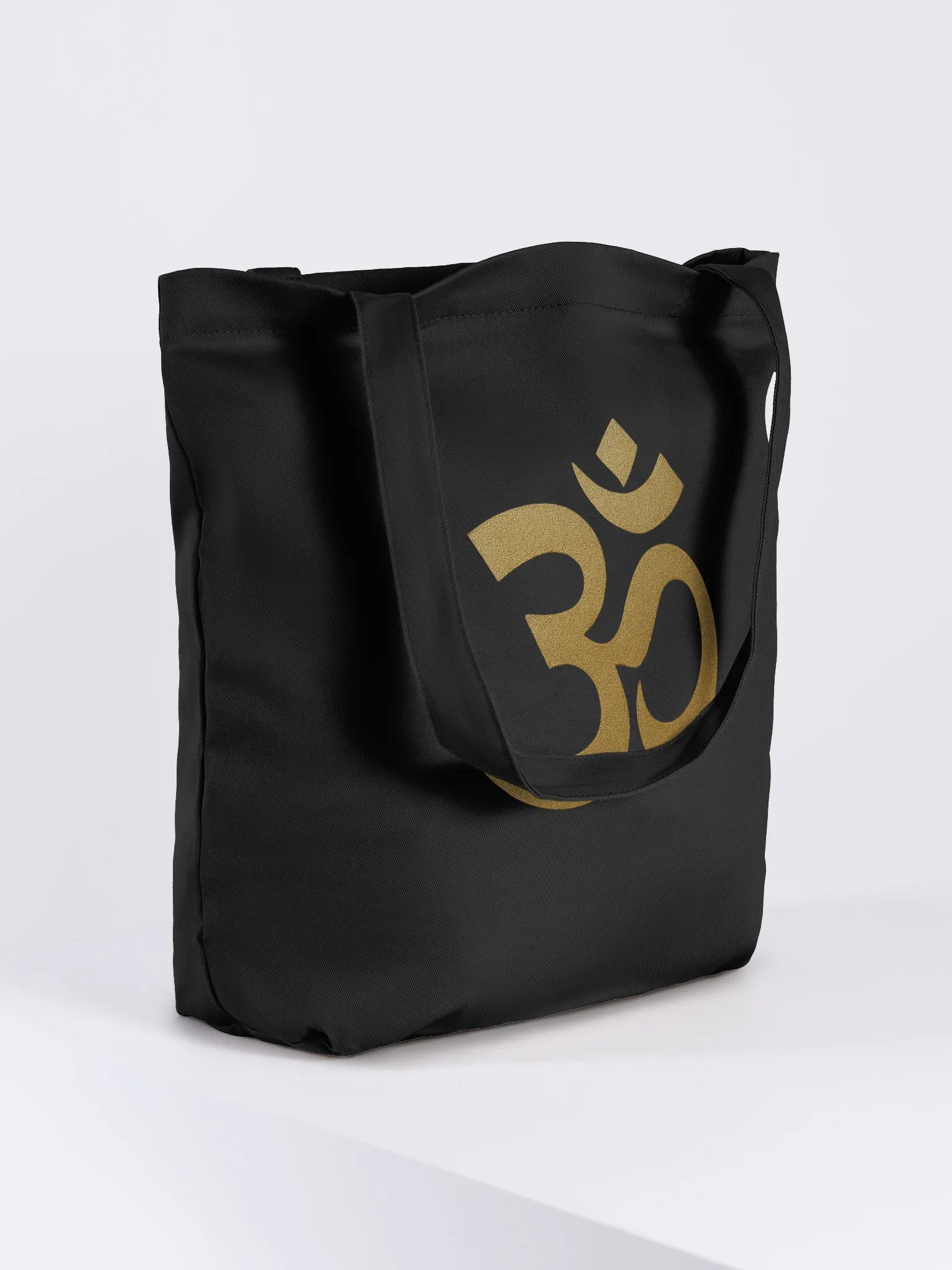 Om Symbol Tote Bag – Black | Minimalist Spiritual Tote for Yoga & Mindful Living product image (6)