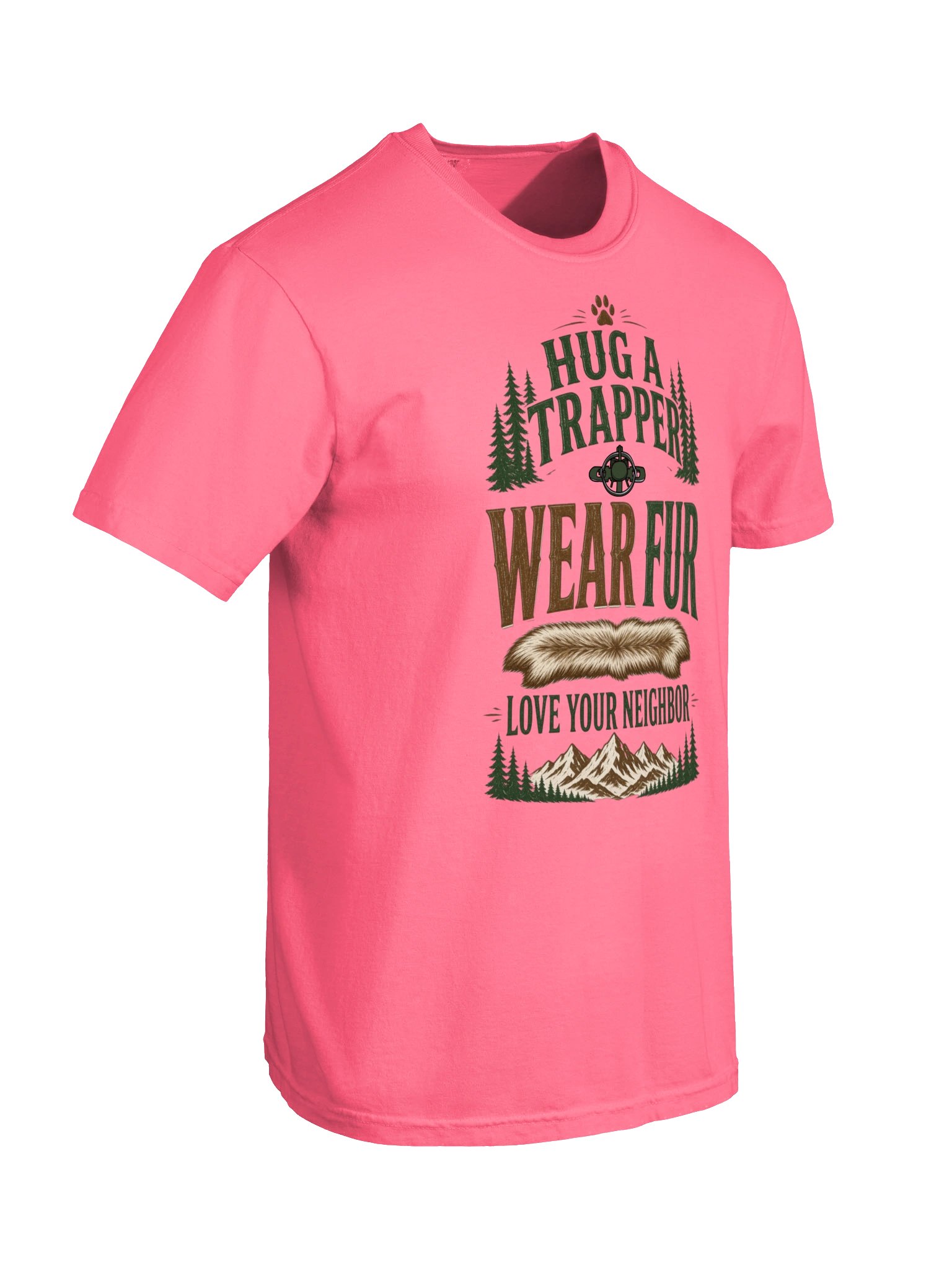 Hug a Trapper T-Shirt (Pink) product image (6)