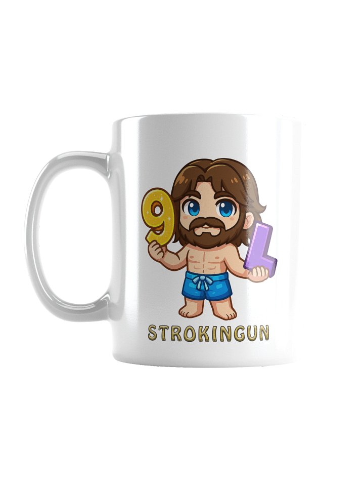 9LS4 StrokinGun White Glossy Mug product image (3)