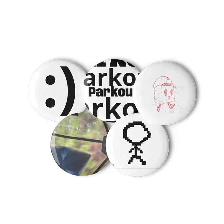 5 Pack Parkour button pins product image (3)