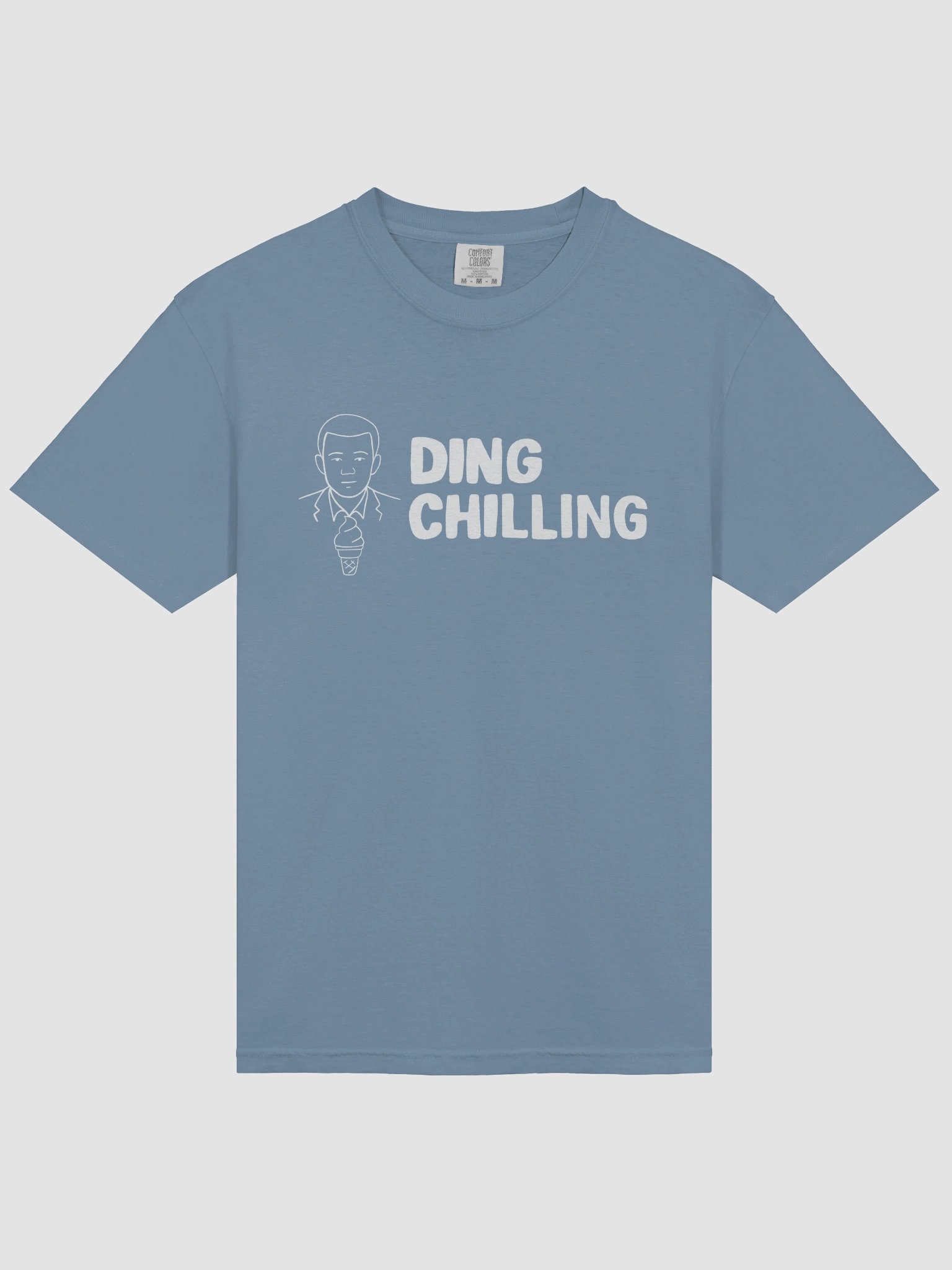 Ding Chilling [4a] – Funny Chess Meme Design | White Line Art for Light Colors | T-Shirt product image (30)