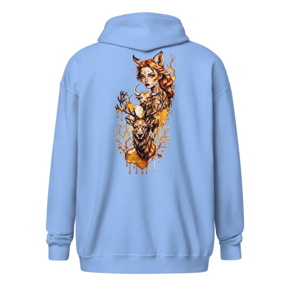 Vixen Stag and Bull Honey Zippy Hoodie product image (7)
