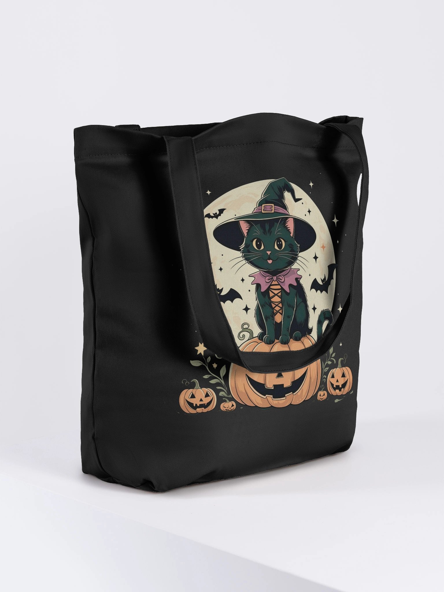 Witchy Cat Halloween Tote Bag product image (4)