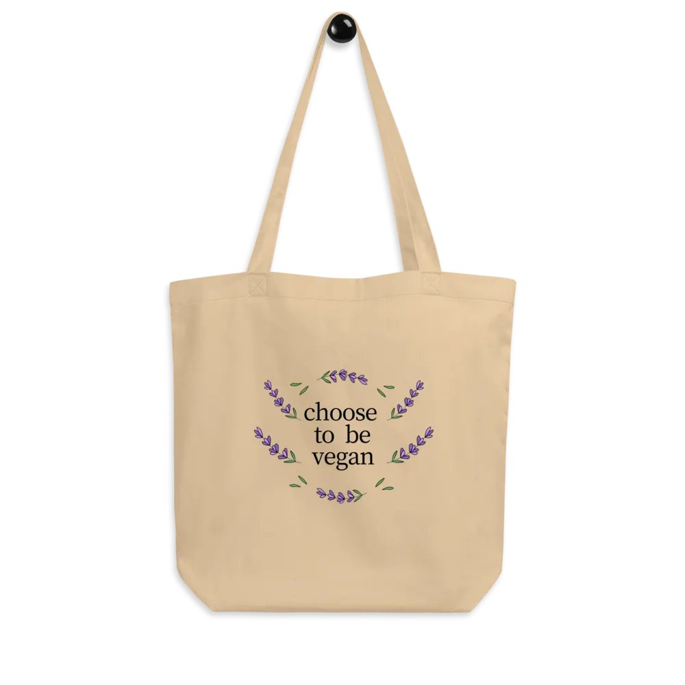“Choose to be Vegan” Organic Tote Bag product image (2)